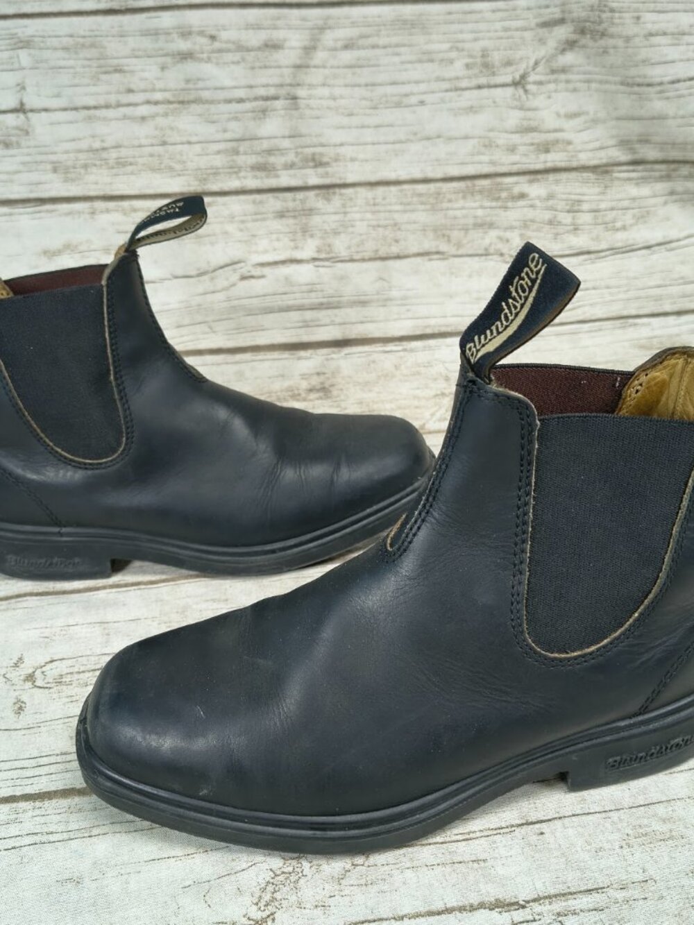 Blundstone Black Leather Chelsea Ankle Boots AU 5.5 US Women 8 Men 6.5 Slip On